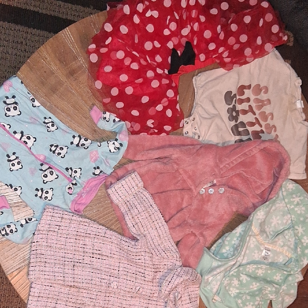 Carter's Pink Fleece Baby Outfit with Silver Accents